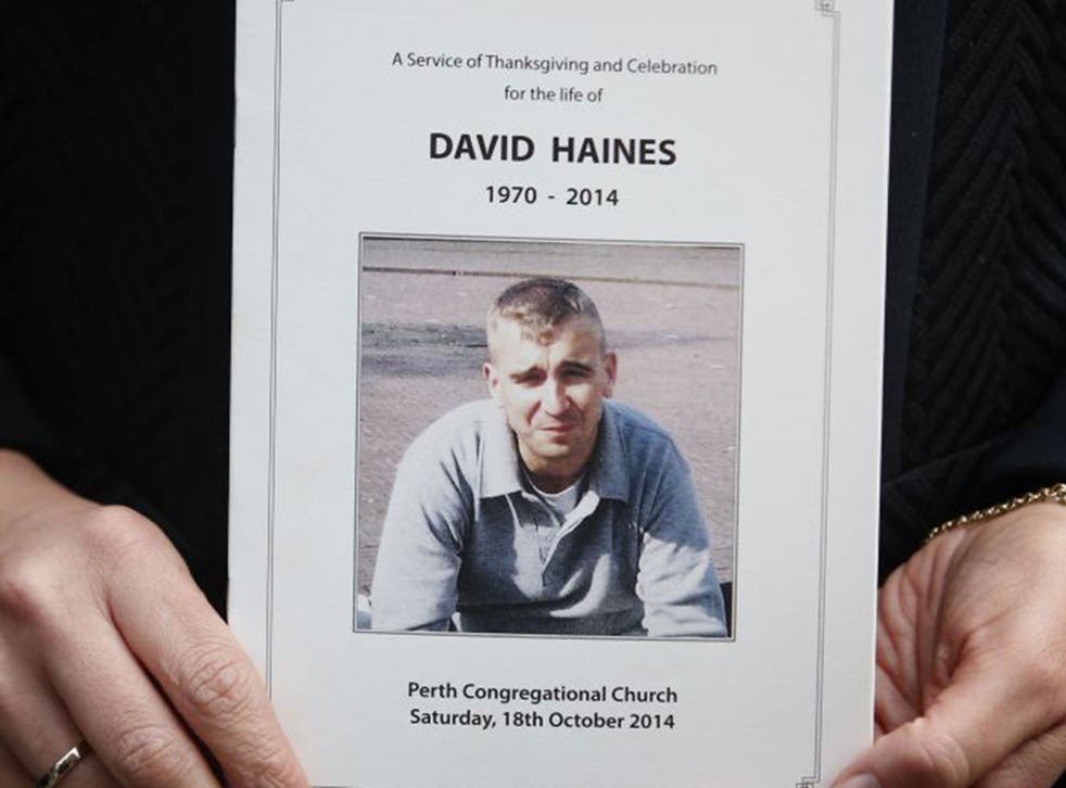 David Haines was beheaded by Isis militants last September after being taken hostage in Syria in March 2013