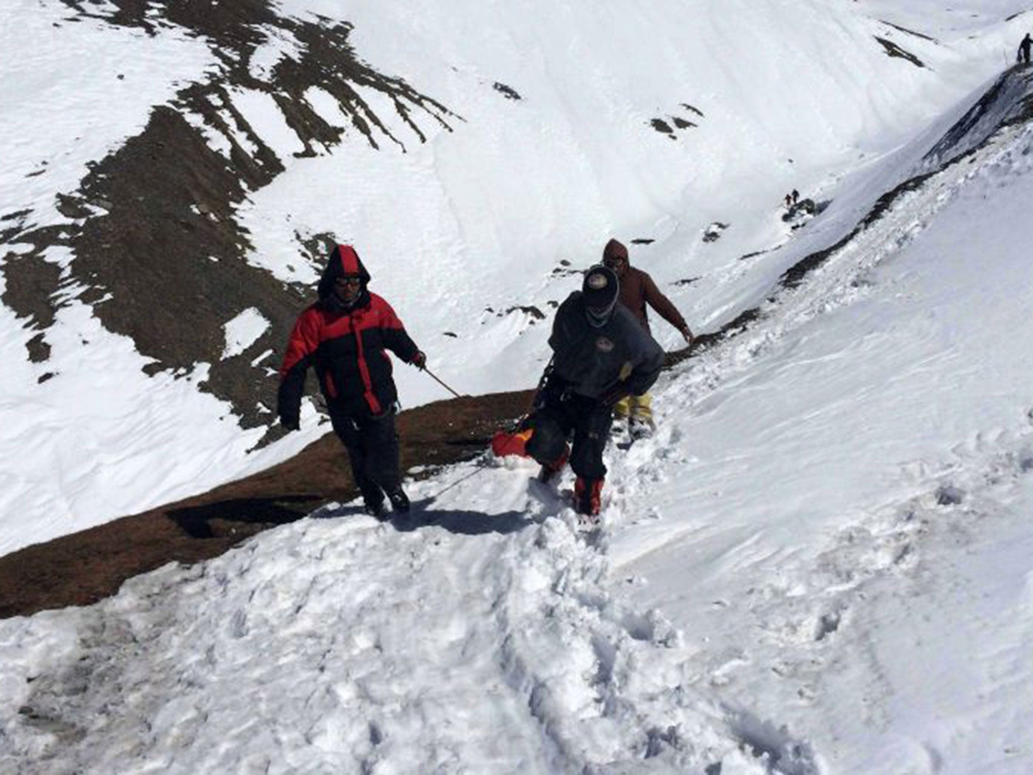 The Nepal Army continues to search for the missing climbers