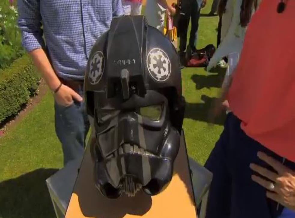 BBC's Antiques Roadshow uncovers a TIE fighter pilot helmet from the 1977 Star Wars film, valuing it at £50,000
