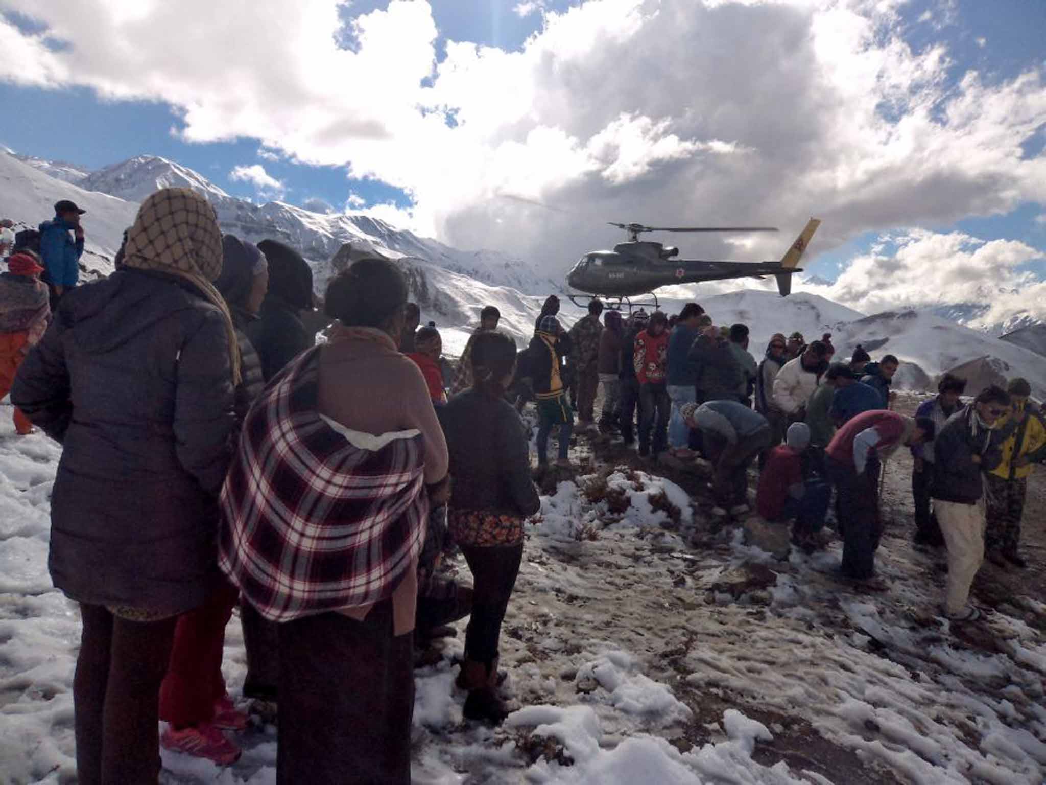 Trekkers had to be rescued from the Annapurna Circuit in Nepal last week