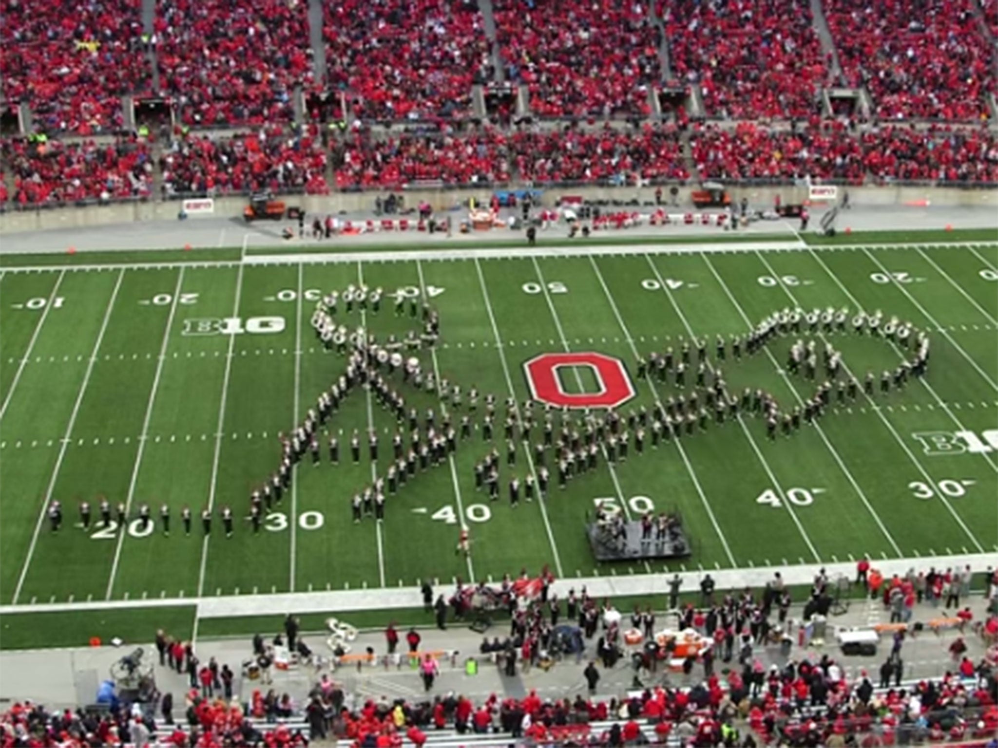 The Ohio State Marching Band are well known for their elaborate performances