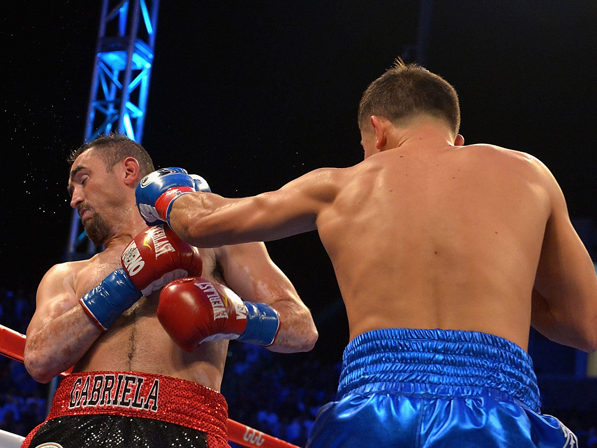 Golovkin throws a powerful shot at Rubio