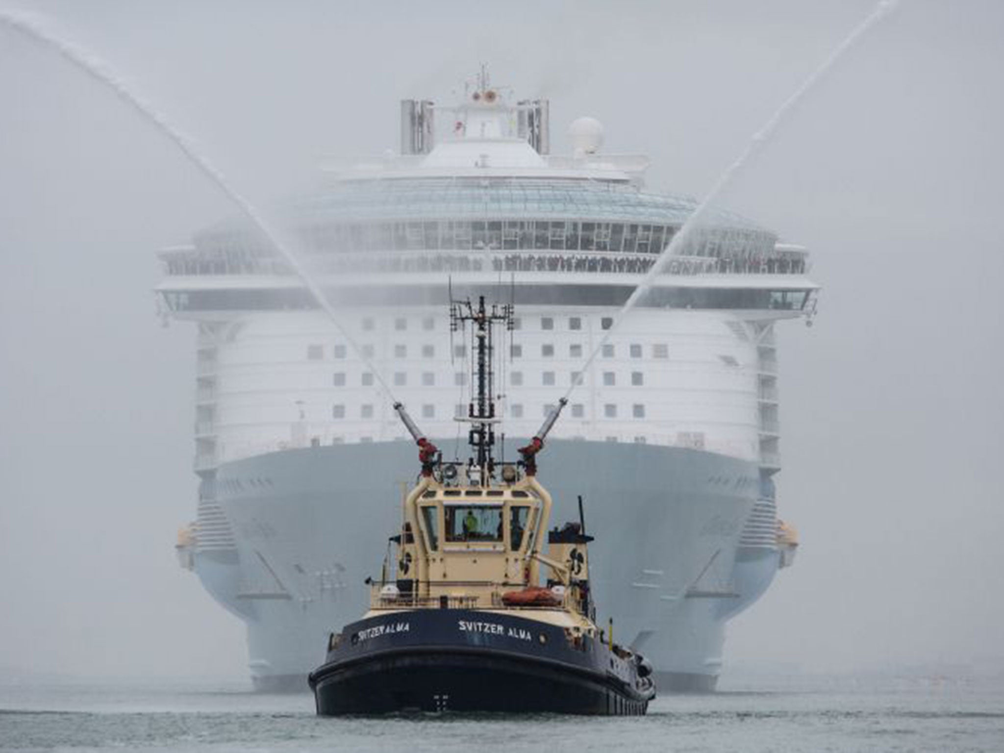 The ‘Oasis of the Seas’, the largest cruise ship in the world (AP)