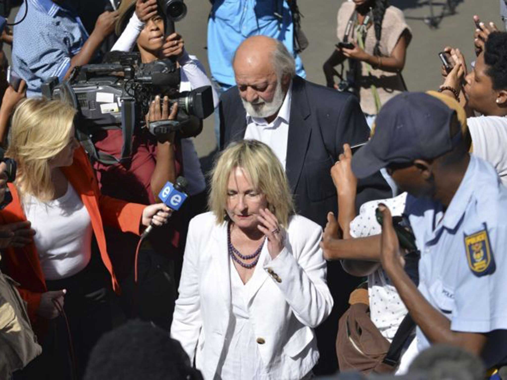 June Steenkamp arrives in court on the day of sentencing