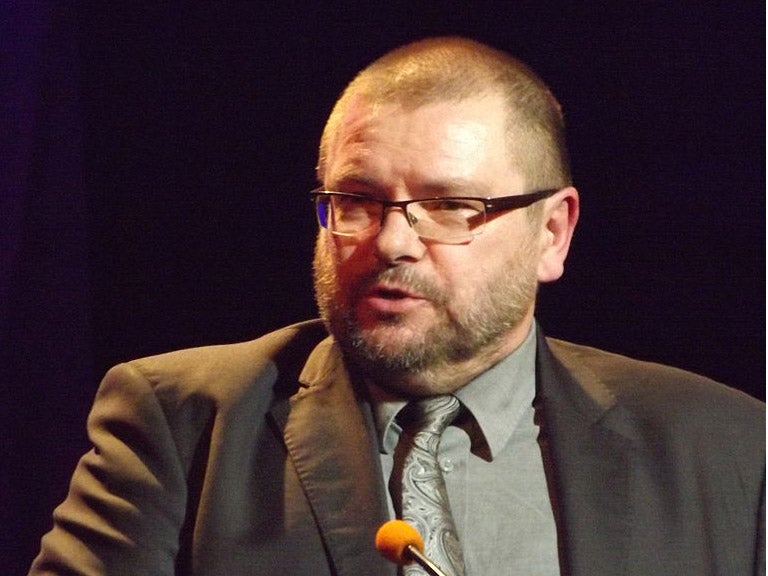 Robert Jaroslaw Iwaszkiewicz is a member of the Polish party Congress of the New Right (KNP)