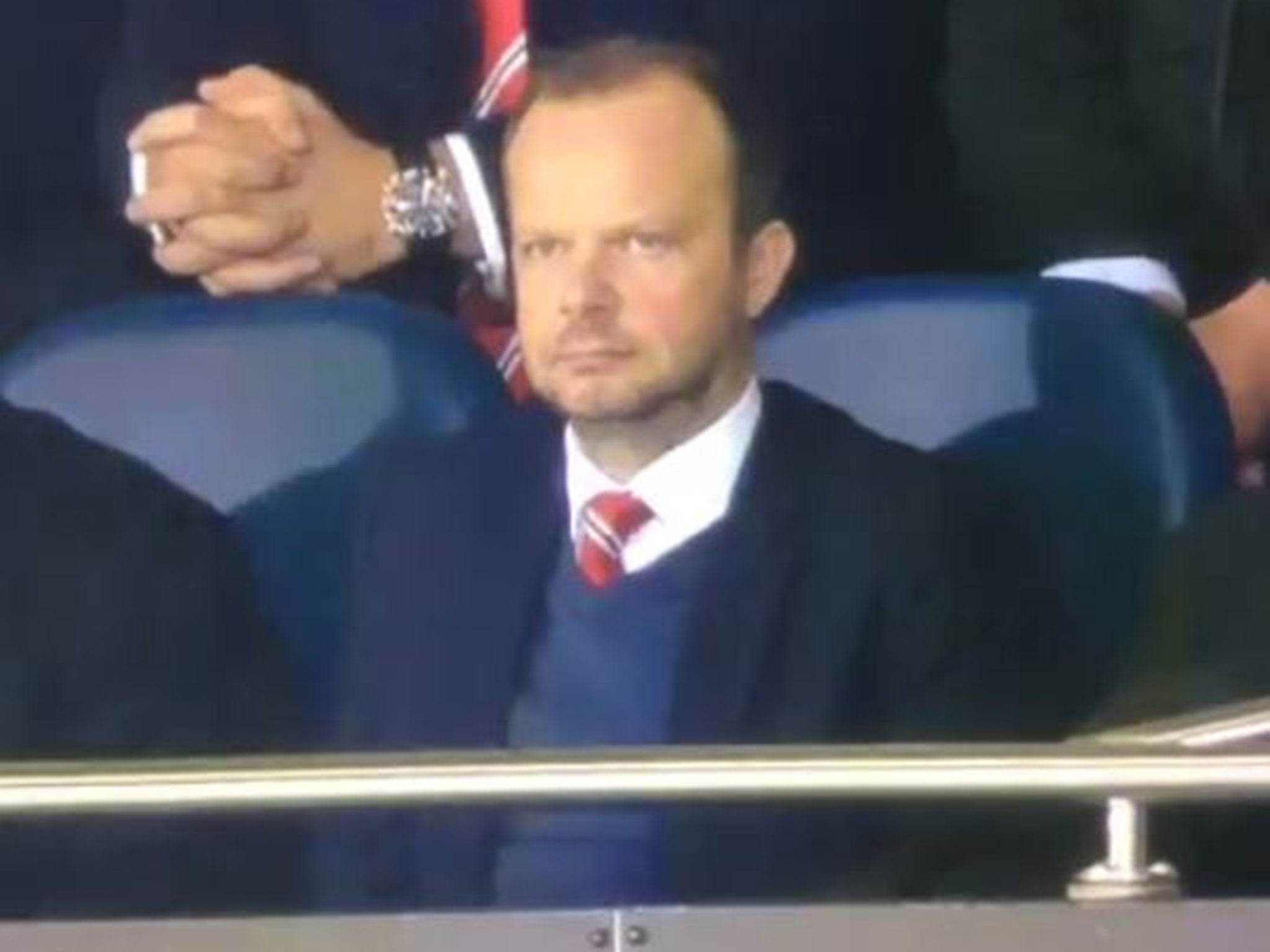 Woodward appeared unimpressed in the stands