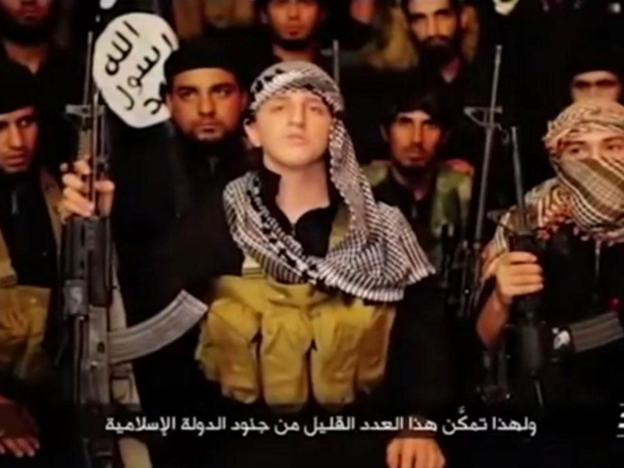 A screenshot from an Isis propaganda video posted online