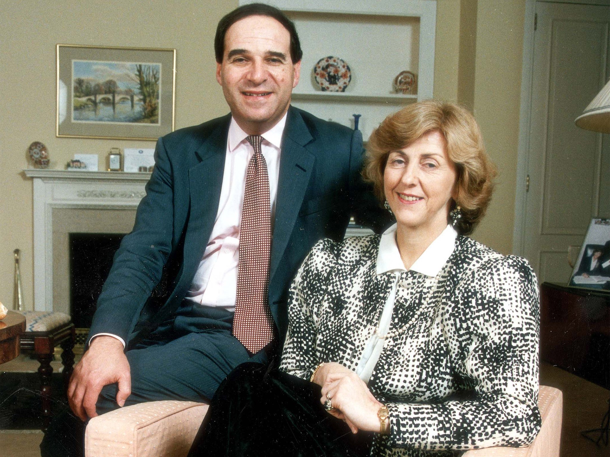 Lord and Lady Brittan (pictured in 1992) were dinner party guests of Fiona Woolf (Rex)