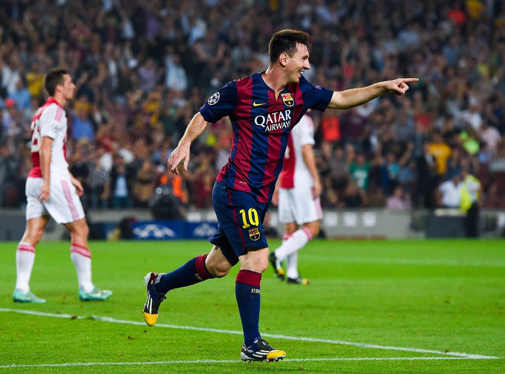 Barcelona vs Ajax match report: Lionel Messi draws level with Cristiano ...