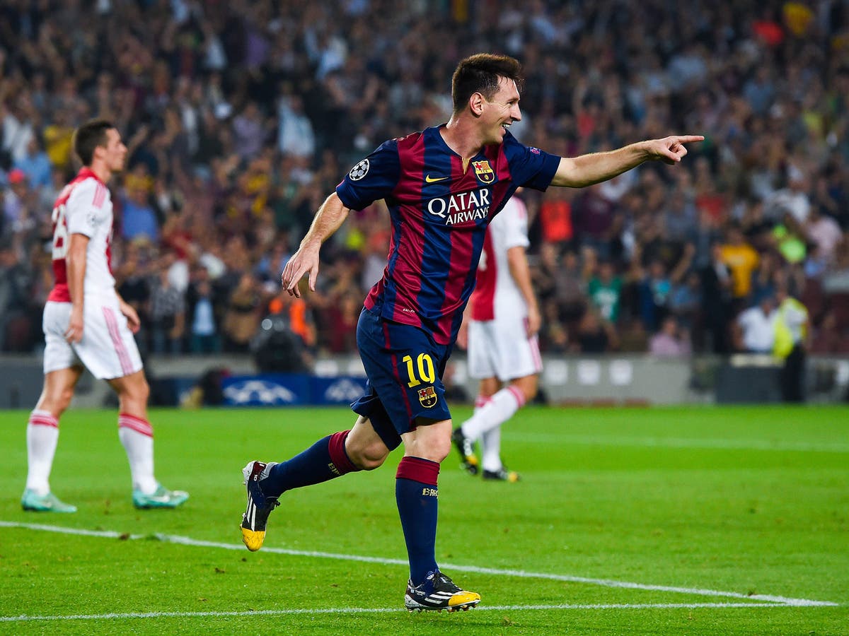 Barcelona vs Ajax match report: Lionel Messi draws level with Cristiano ...