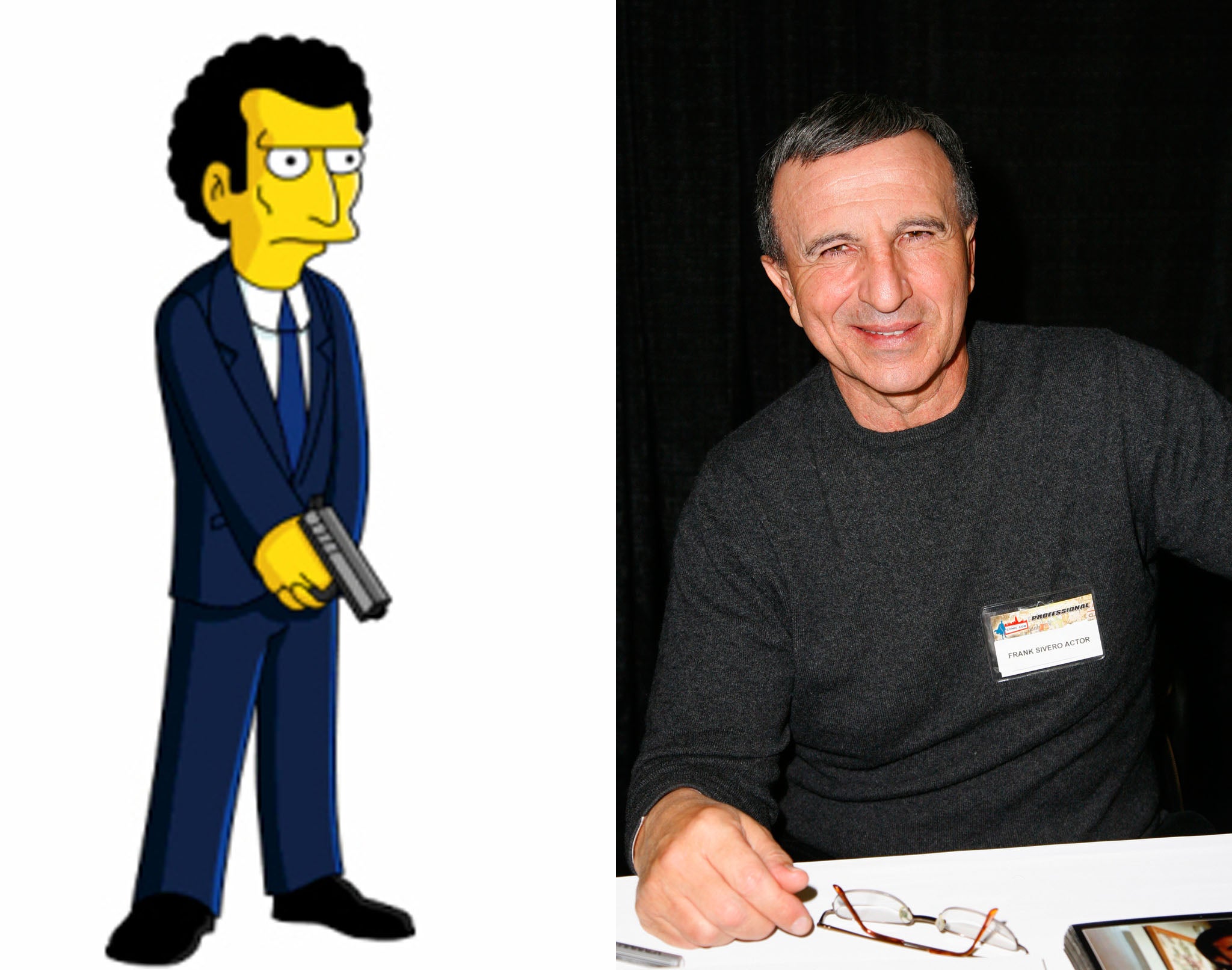 Frank Sivero (right) claims The Simpsons based Mafia character Louie on his Goodfellas character