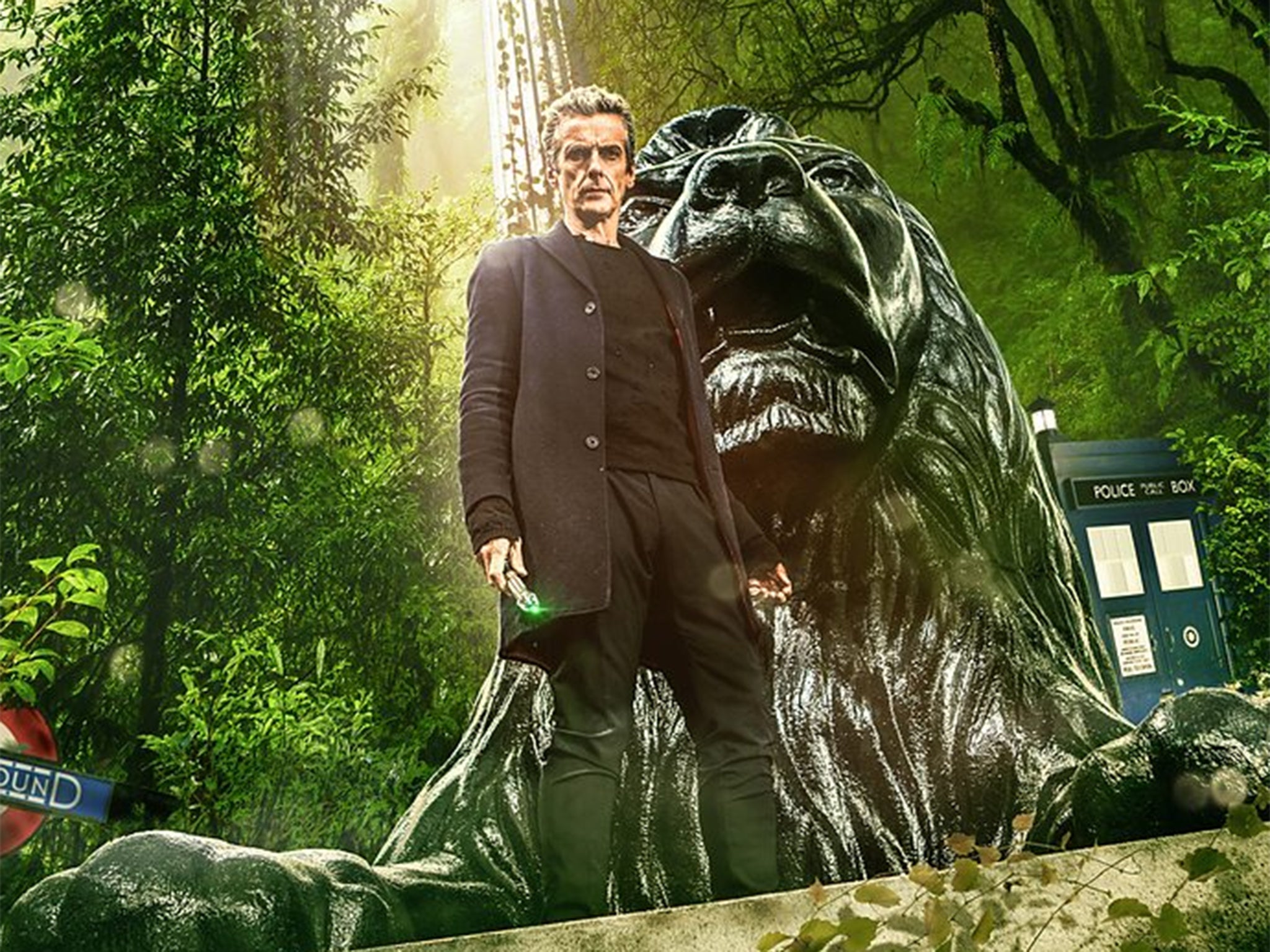 The Doctor finds himself in a forest version of London in Doctor Who episode 'In the Forest of the Night'