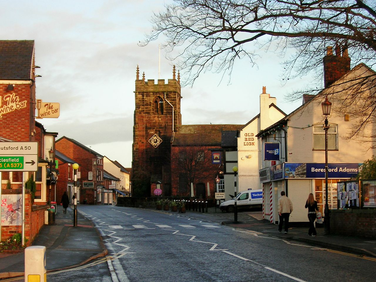 Holmes Chapel, Cheshire, where Styles worked in the local bakery