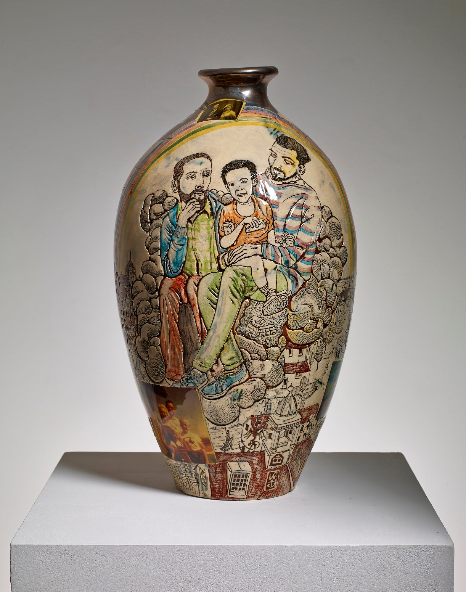 Grayson Perry Smashes Vase Portrait Of Chris Huhne The Independent