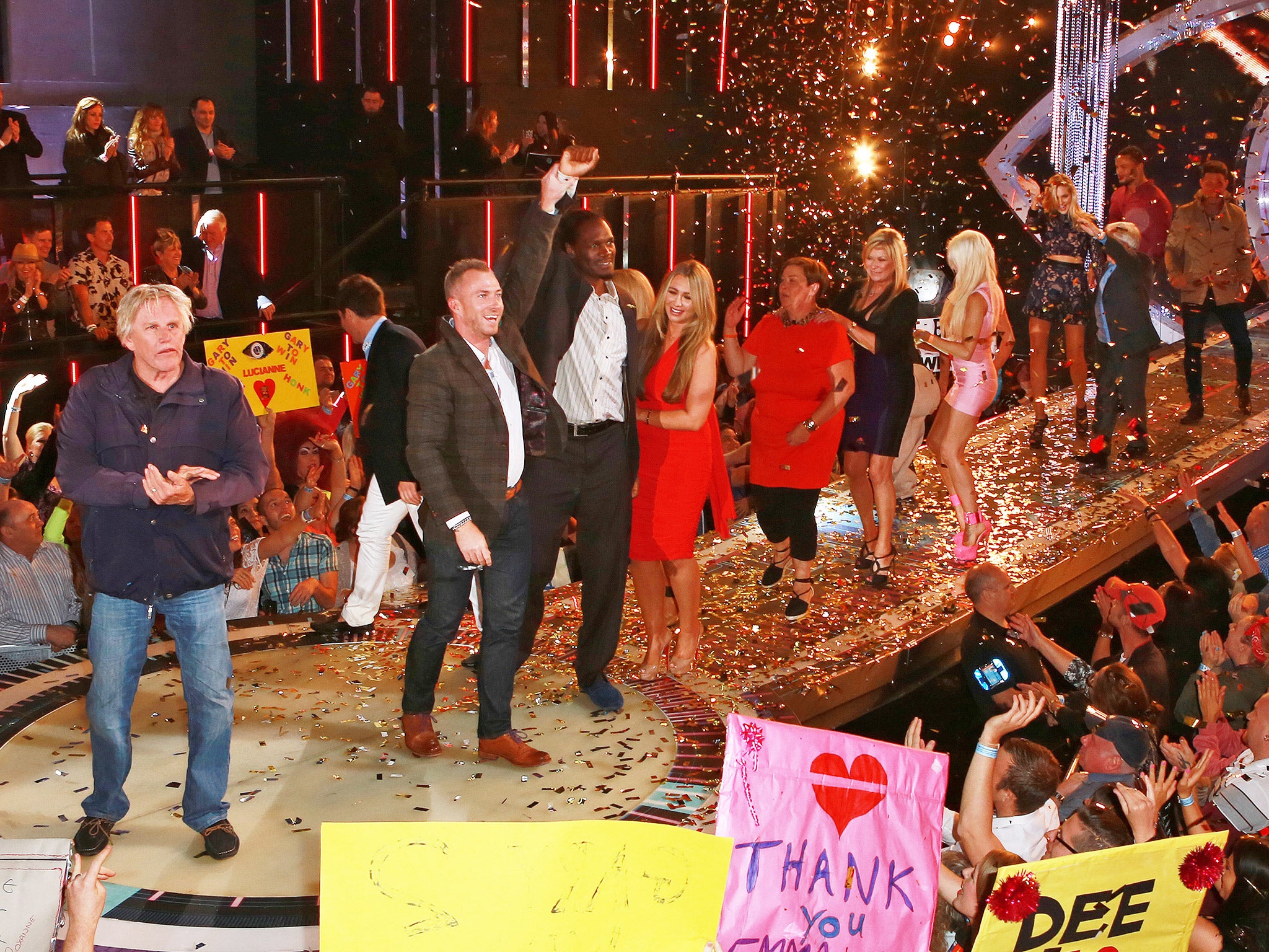 Contestants during this summer's Celebrity Big Brother grand finale