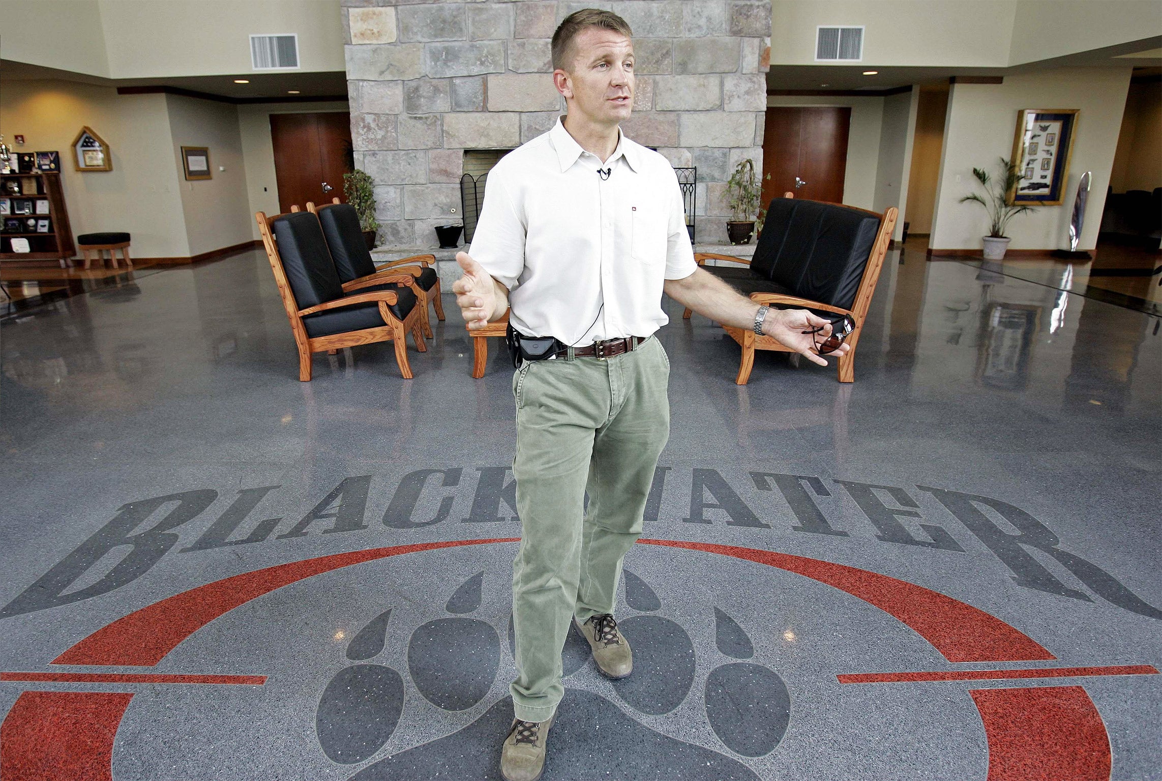 The security firm Blackwater was set up by a former US Navy Seal, Erik Prince, who had links to George W Bush’s administration. Mr Prince, pictured, sold his stake in the firm in 2010, blaming ‘politics’ in Washington