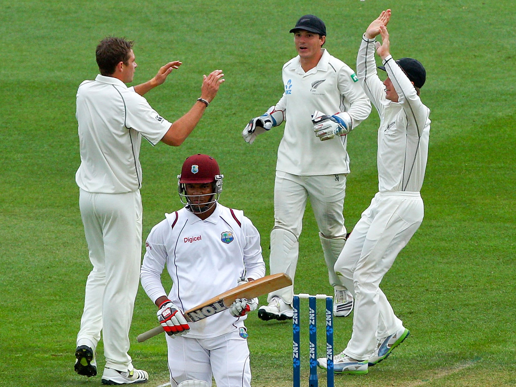 West Indies batsman Kieran Powell trudges off following his side’s defeat to New Zealand in 2013