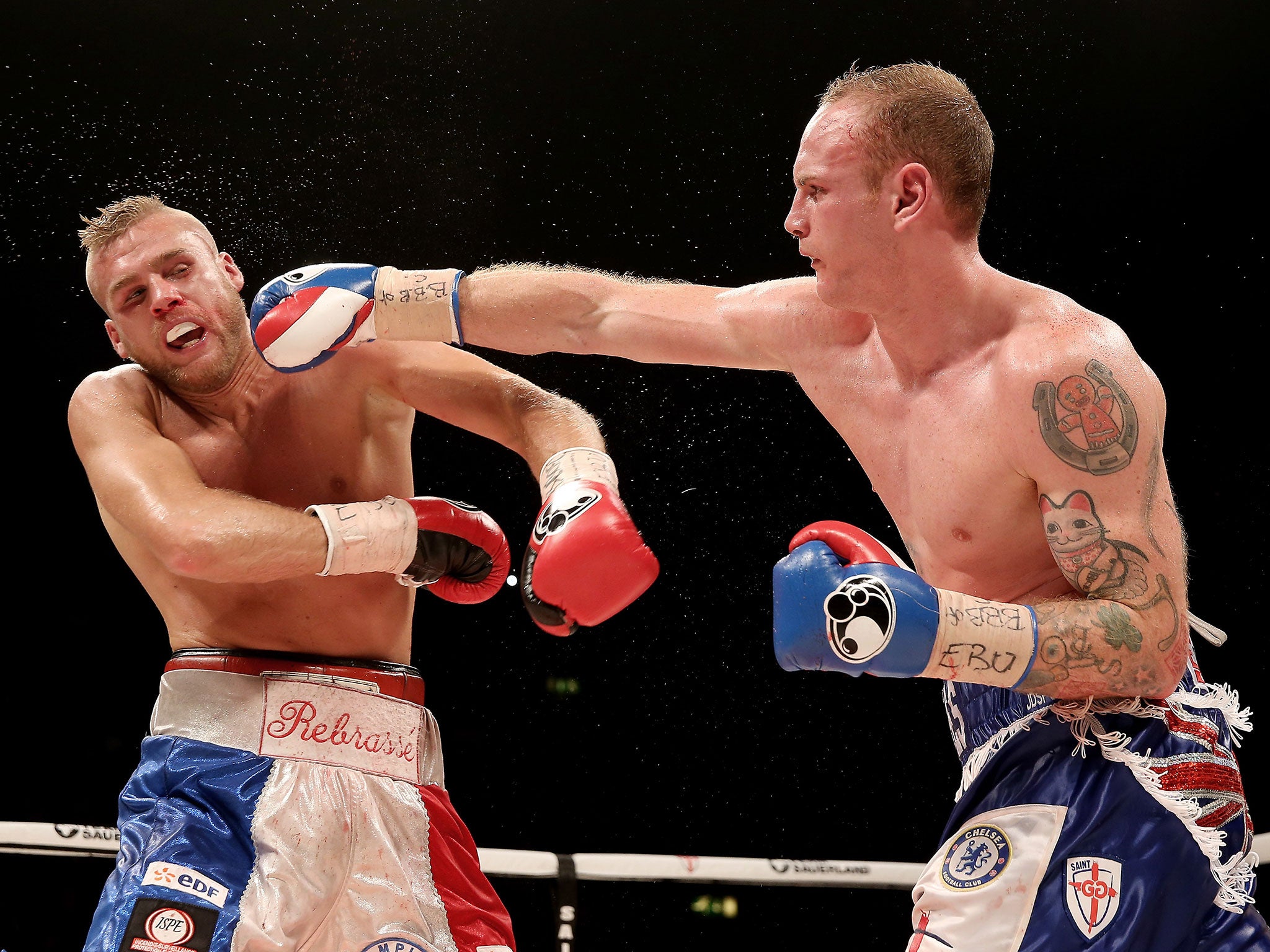 George Groves in action during his win over Christopher Rebrasse back in September