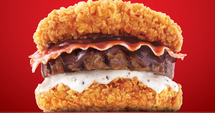 The Zinger Double Down King, which is a bun-less burger released in Korea