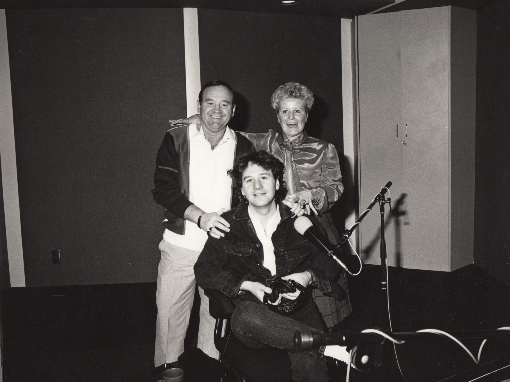 Simple Minds frontman Jim Kerr with his parents
