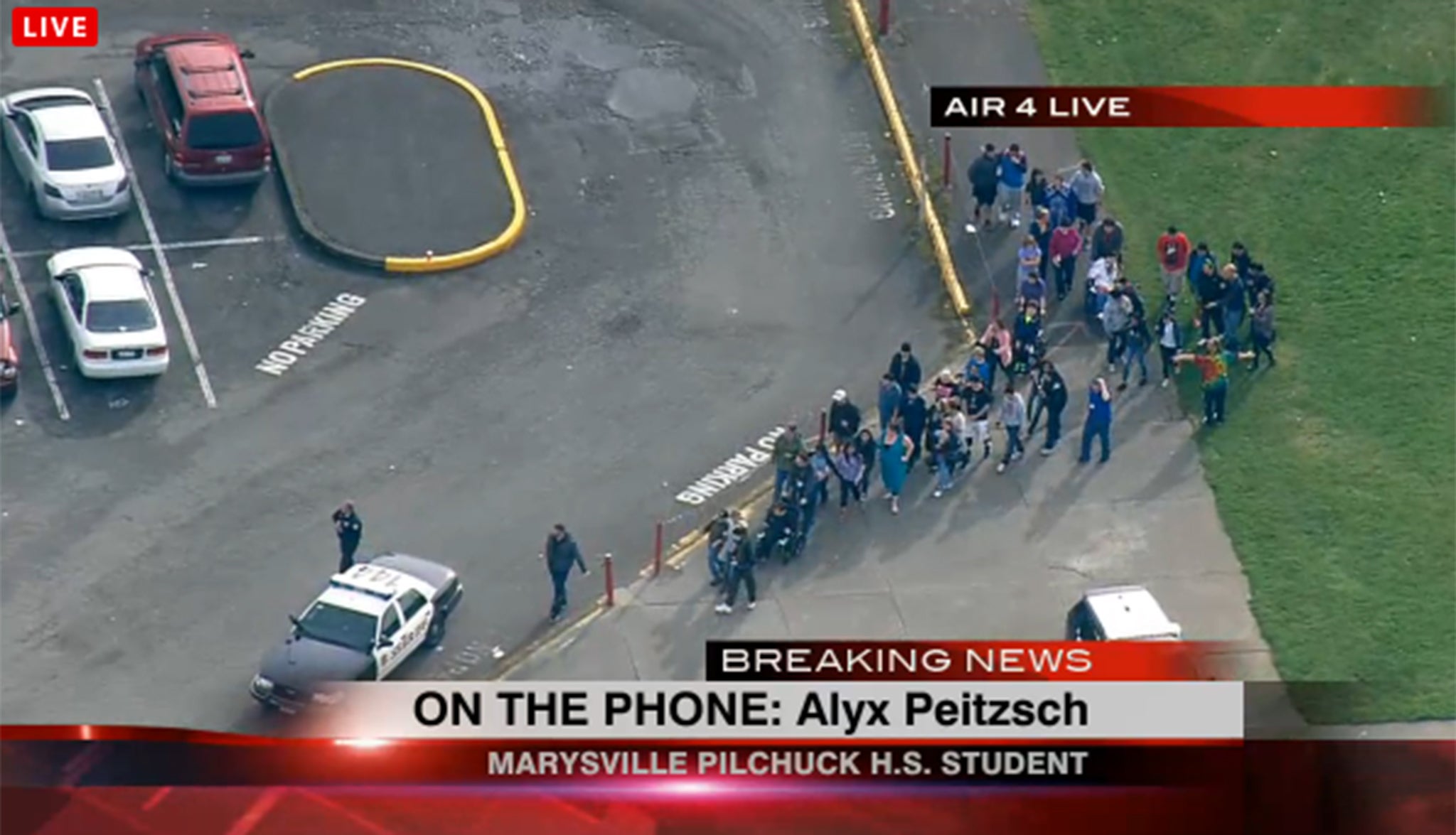 Students are evacuated from the school