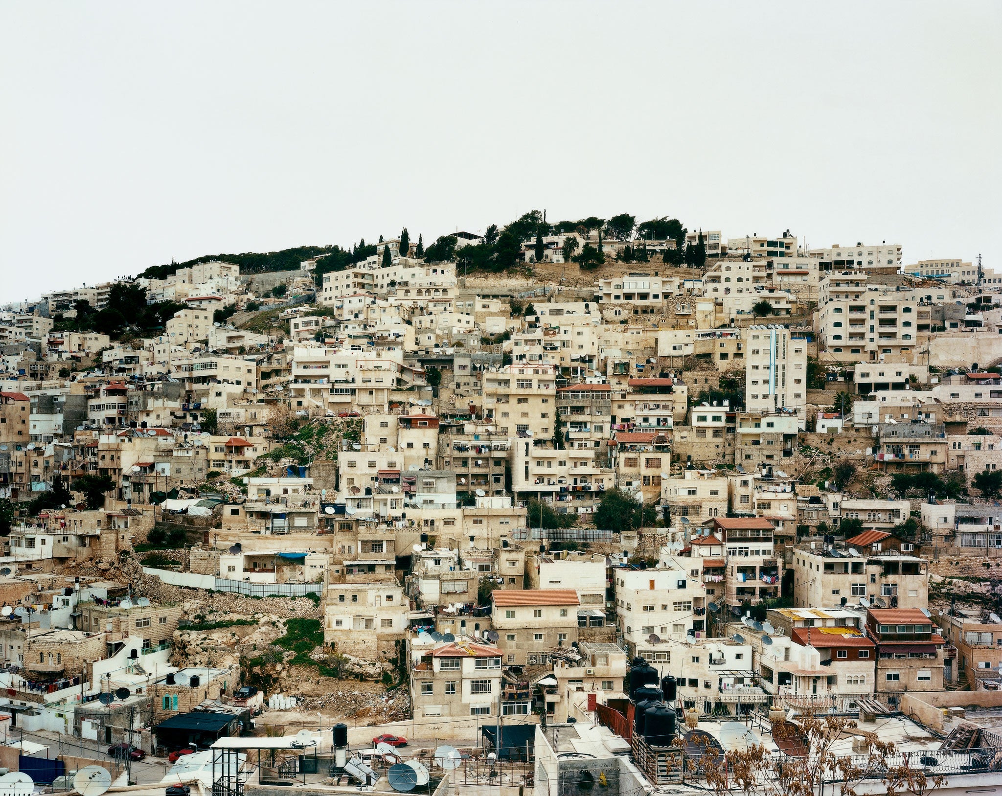'A long Israeli flag hangs on a house called Beit Yonatan [the five-storey structure right of centre, halfway up], which is occupied by settlers. It is an illegal building in the Arab district of Silwan; the settler families in there are protected by the army and the police'
