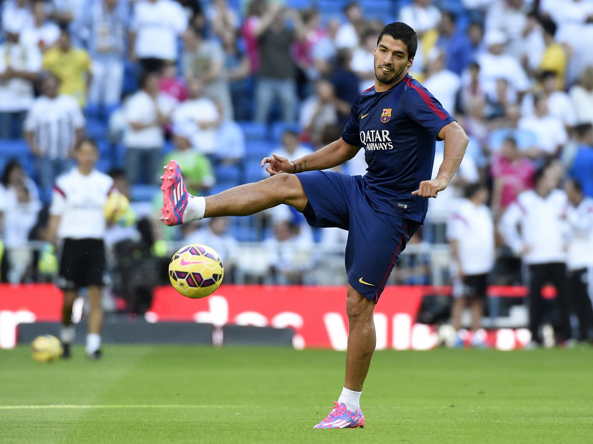 Luis Suarez in the build-up to the match