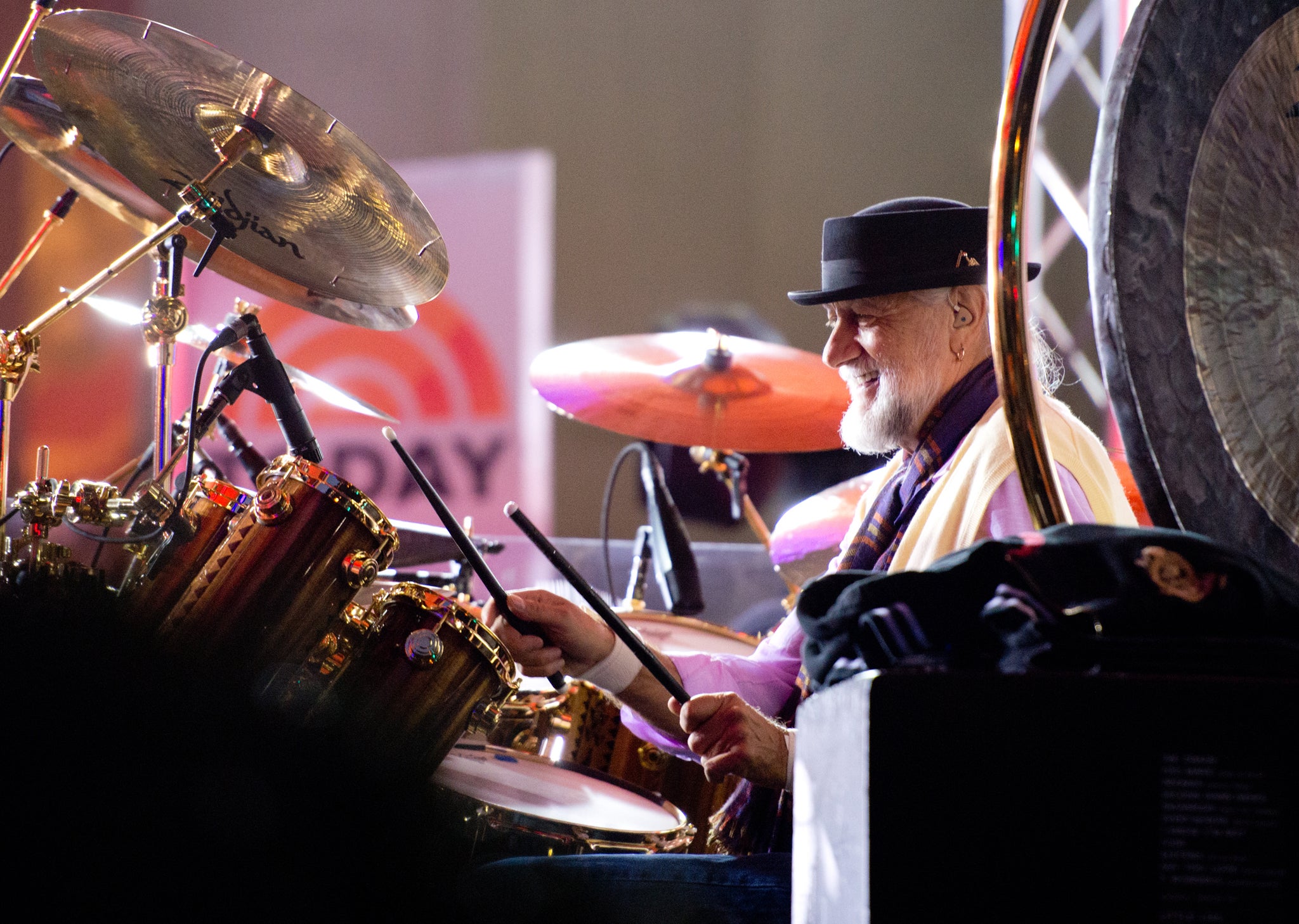 Mick Fleetwood performs on stage at the NBC's Today show in 2014