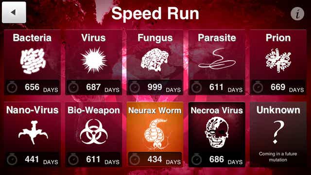 Players get to choose a virus
