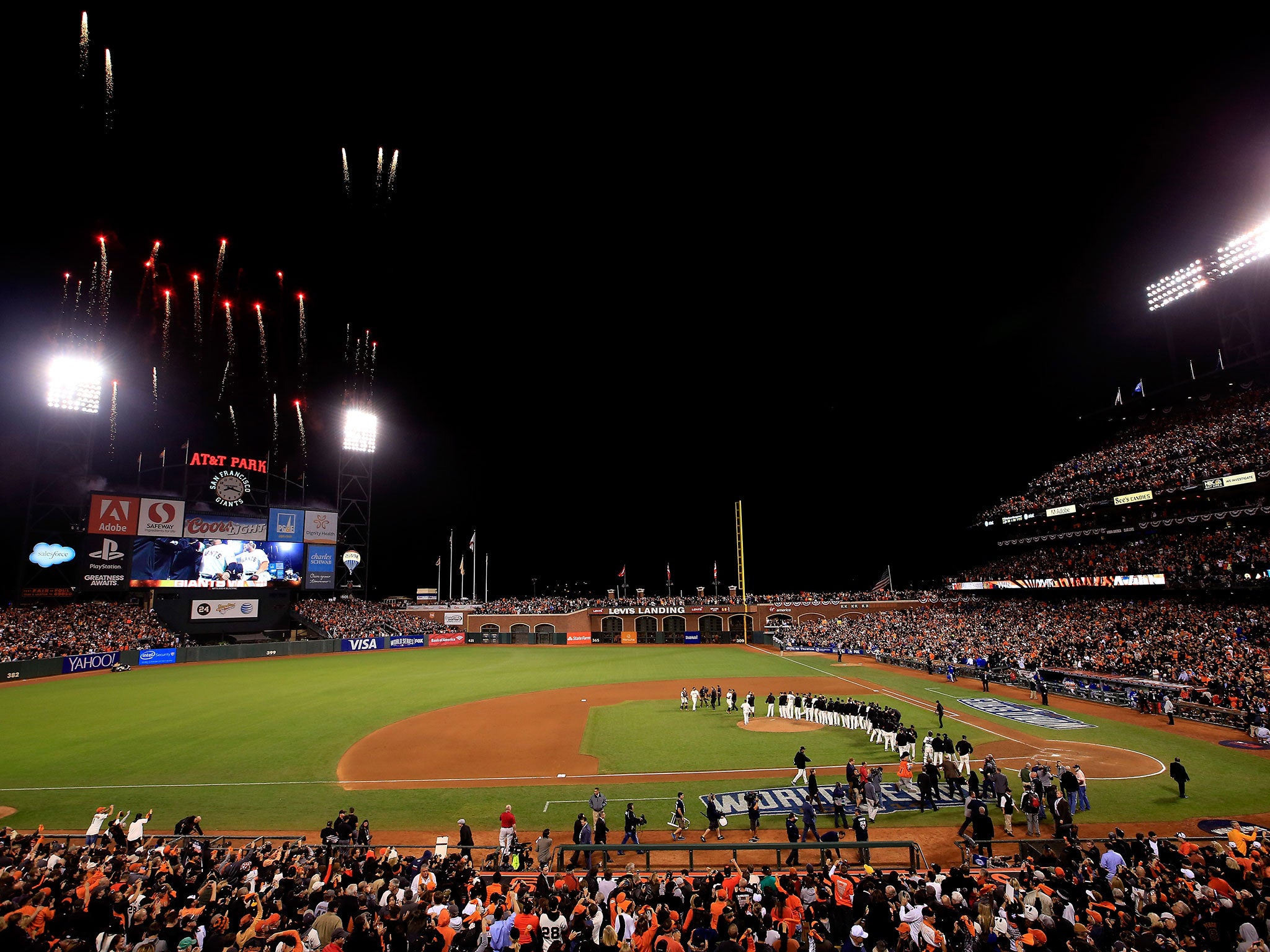 San Francisco Giants celebrate victory in Game 5 of the World Series