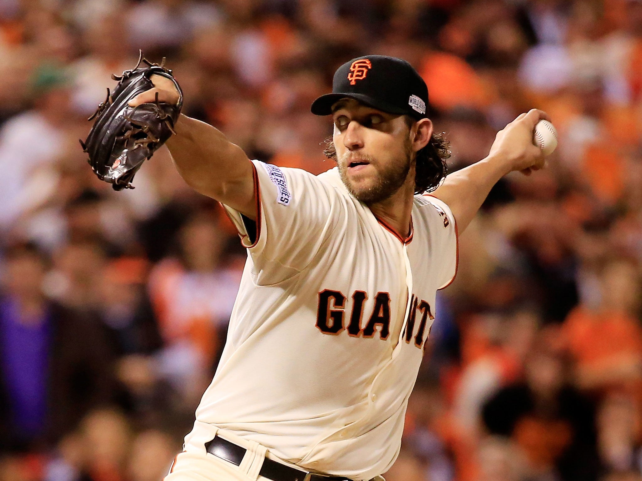 Madison Bumgarner inspired the San Francisco Giants to a 5-0 win over the Kansas City Royals