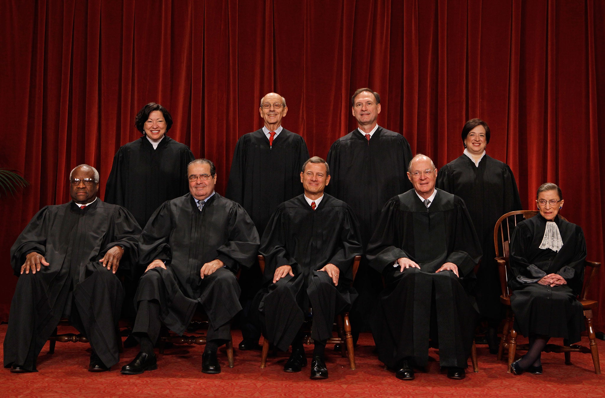 The nine US Supreme Court justices