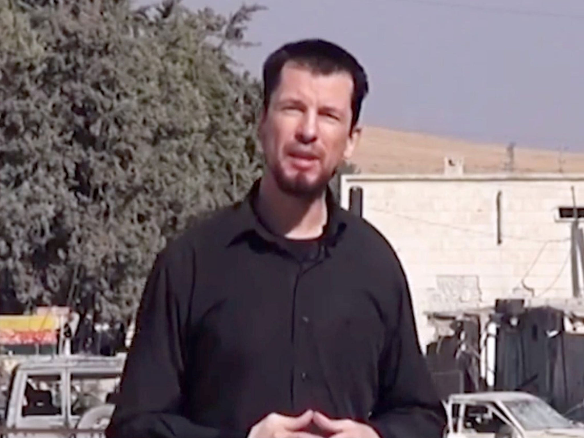 British hostage John Cantlie in the new Isis propaganda video, filmed in Kobani