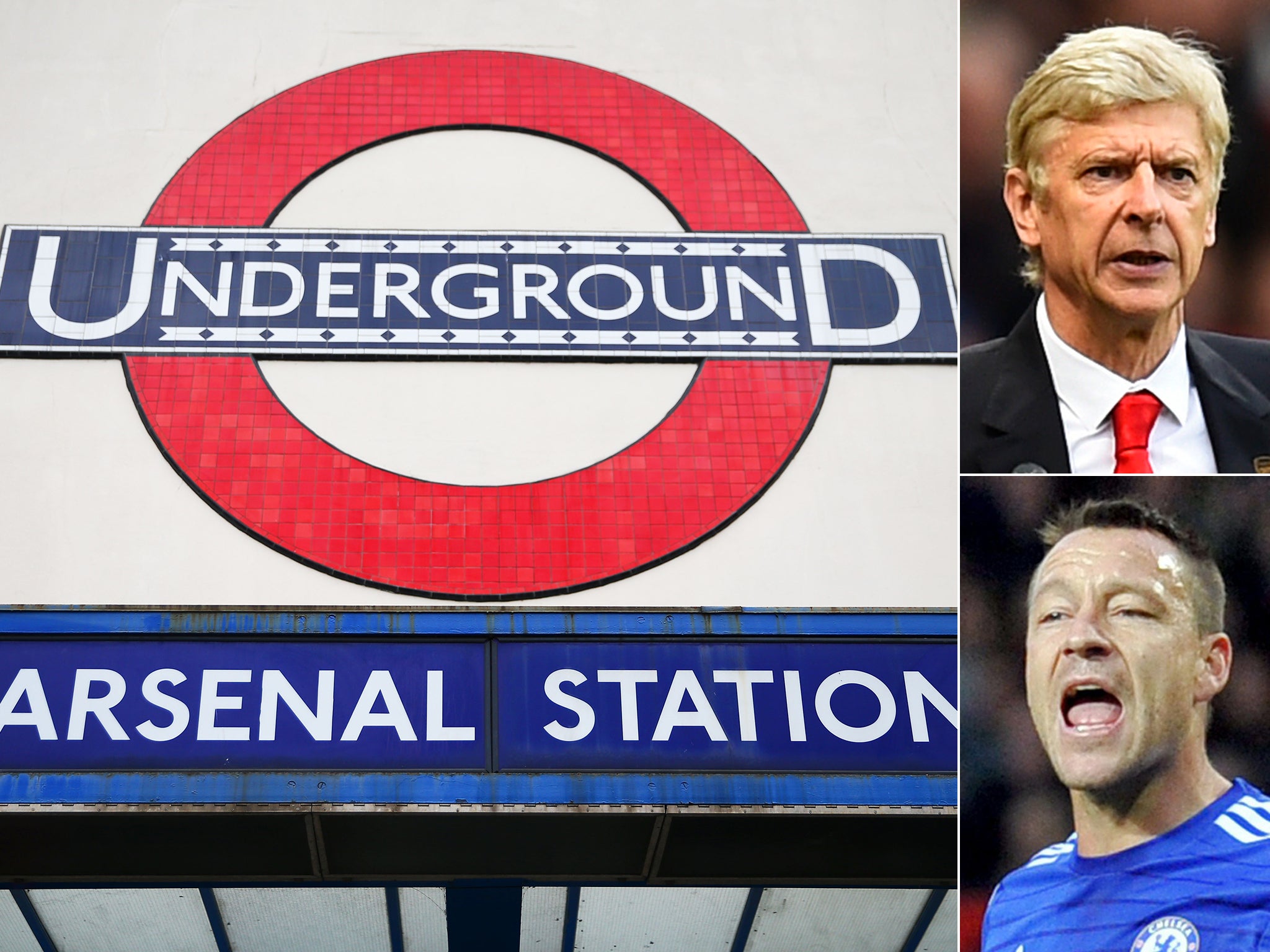 Arsenal station and Arsene Wenger and John Terry
