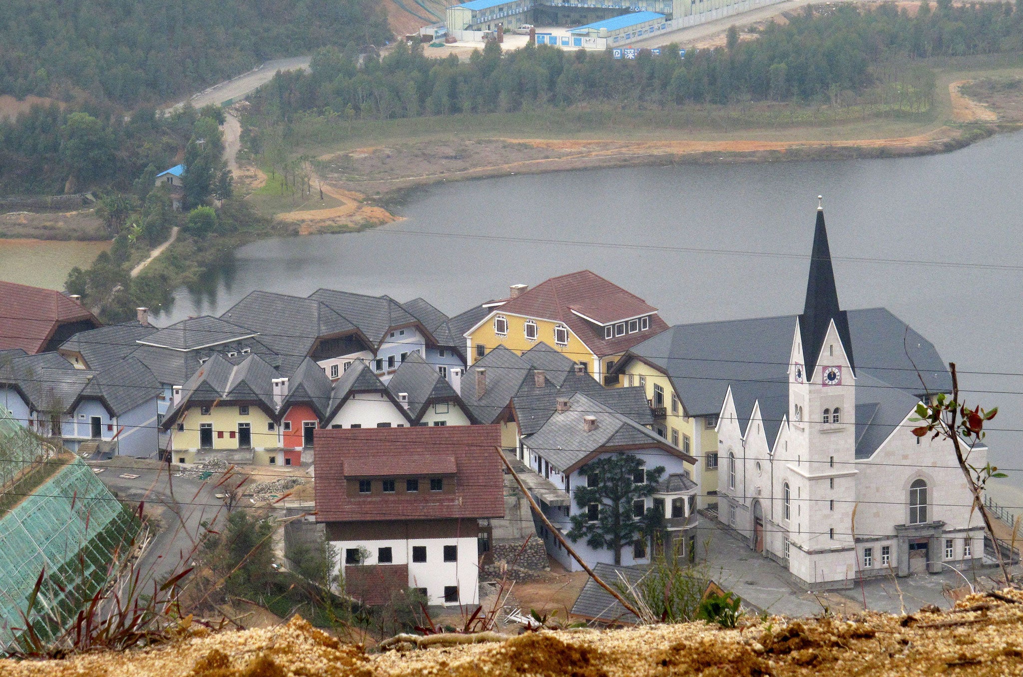 The entire Austrian alpine village of Hallstatt has been recreated in China (Rex)