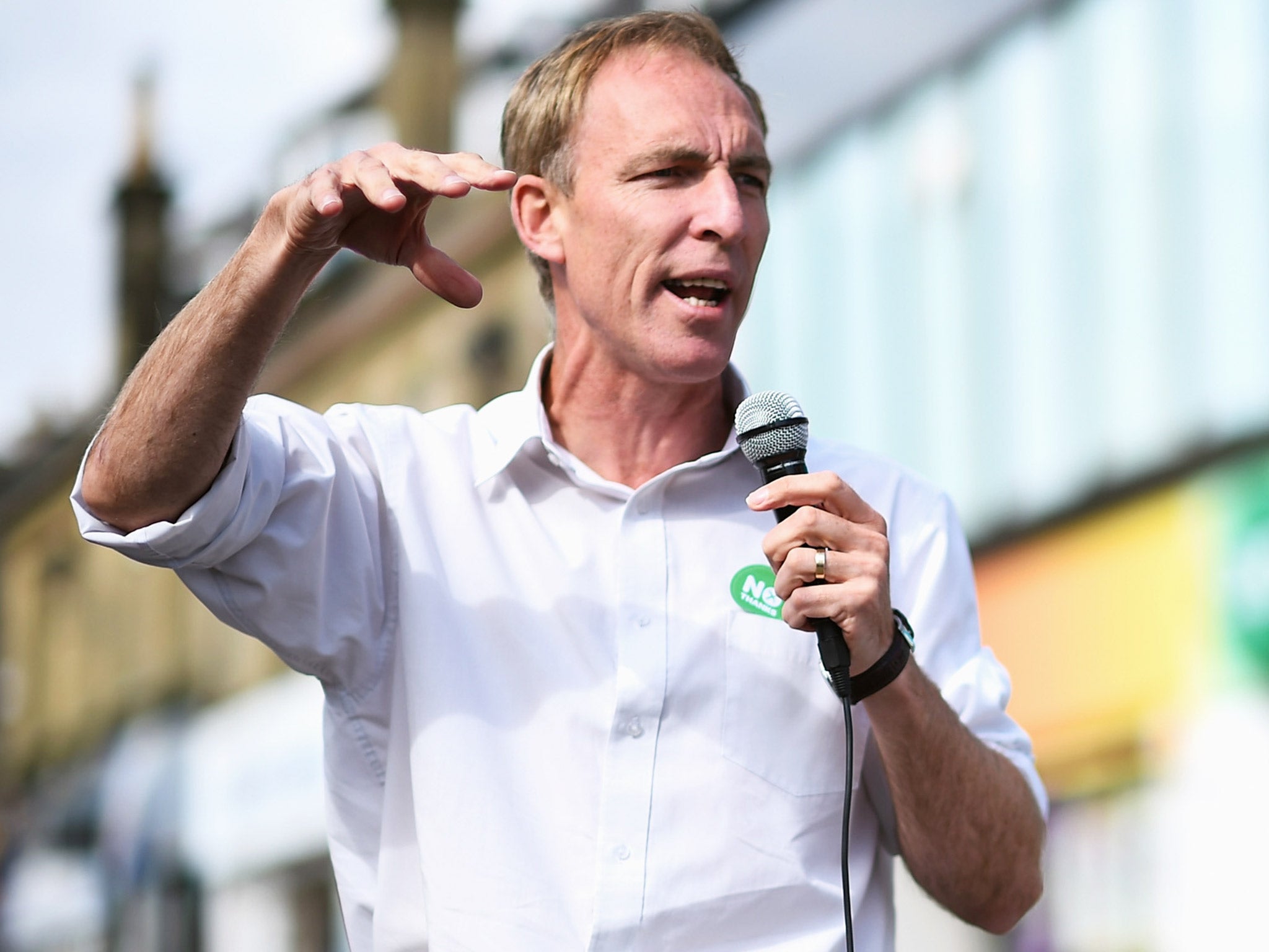 Jim Murphy campaigning for Better Together in the summer