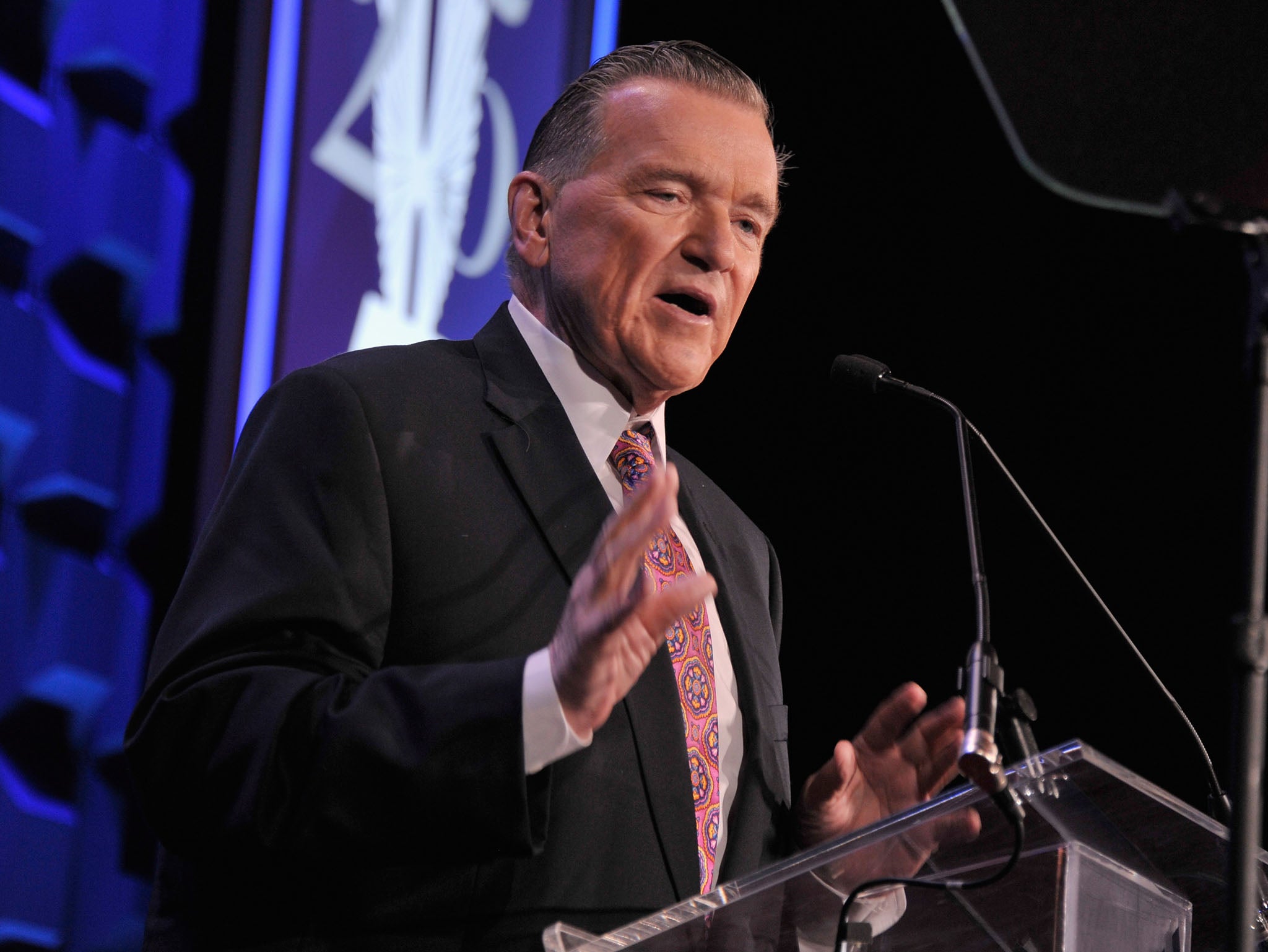 David Mixner speaks at the annual GLAAD Media Awards in New York in May 2014