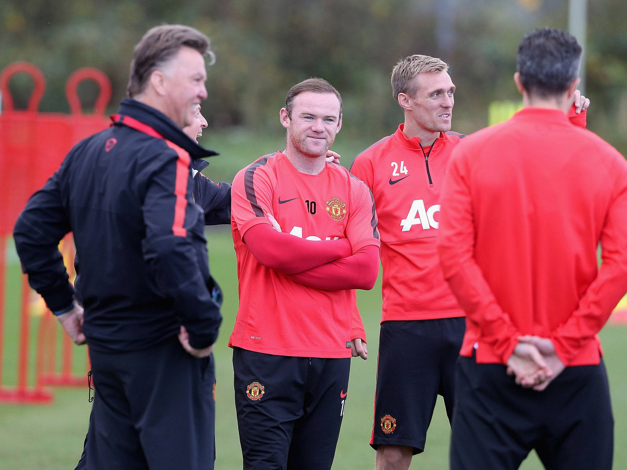 Wayne Rooney in training for Manchester United
