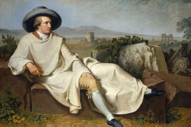 Lie back and think of Germany: Goethe, painted by Johann Heinrich Wilhelm Tischbein in 1787