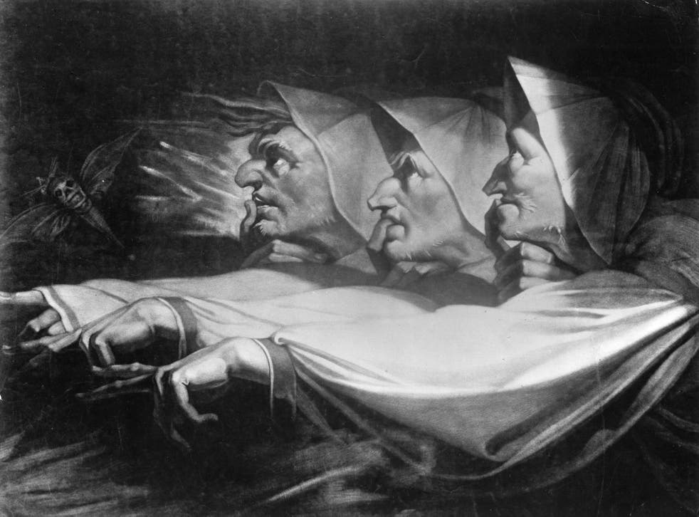 Things that go bump: 'Three Weird Sisters', depicting the witches from Shakespeare's 'Macbeth', by Henry Fuseli, c1780