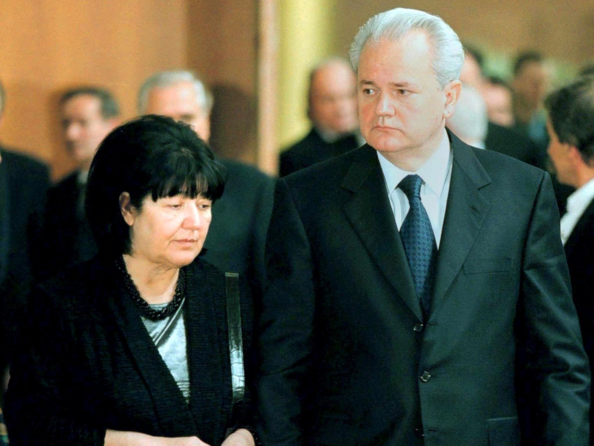 Mira Markovic with her husband, the former Yugoslav President Slobodan Milosevic,
in 2000, six years before his death
