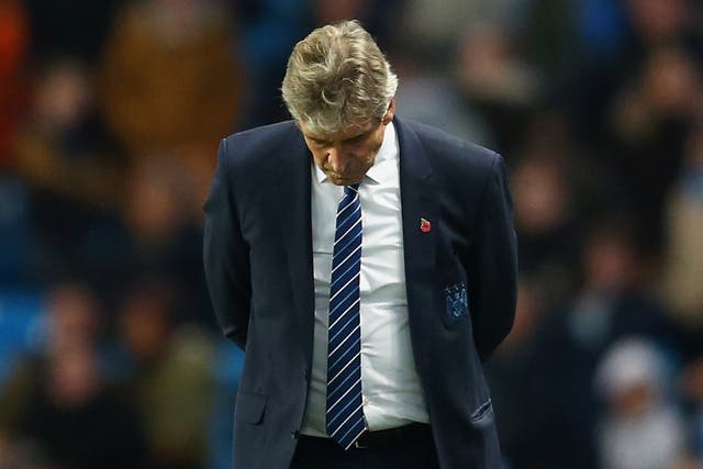 City manager Manuel Pellegrini is under pressure after a poor run