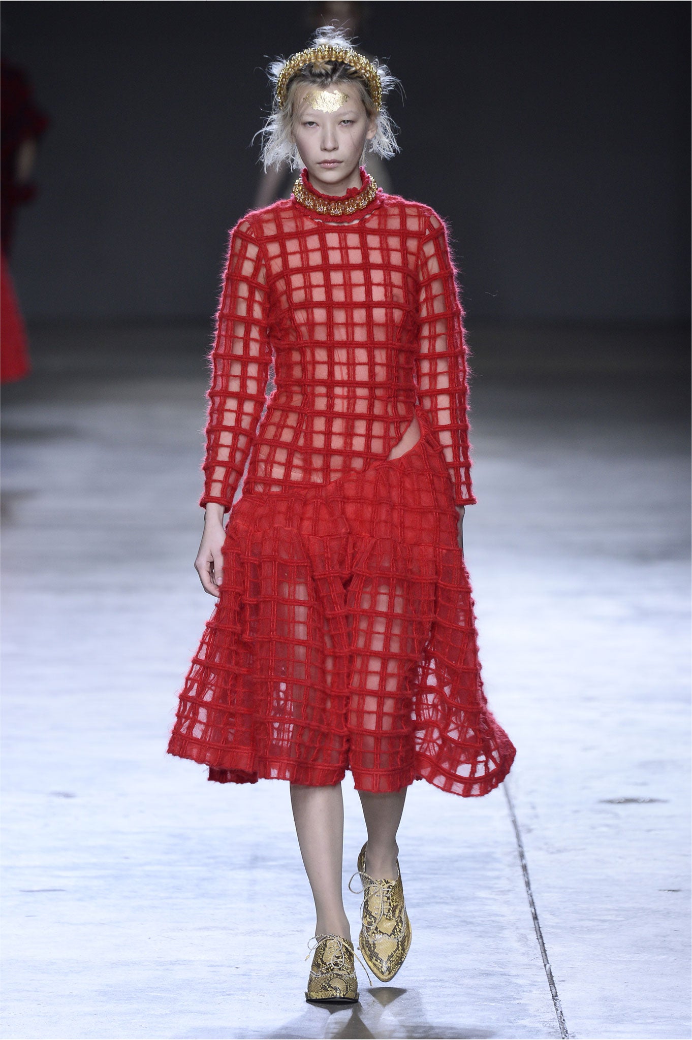 Seeing red: An outfit from Rocha's a/w 2014 collection