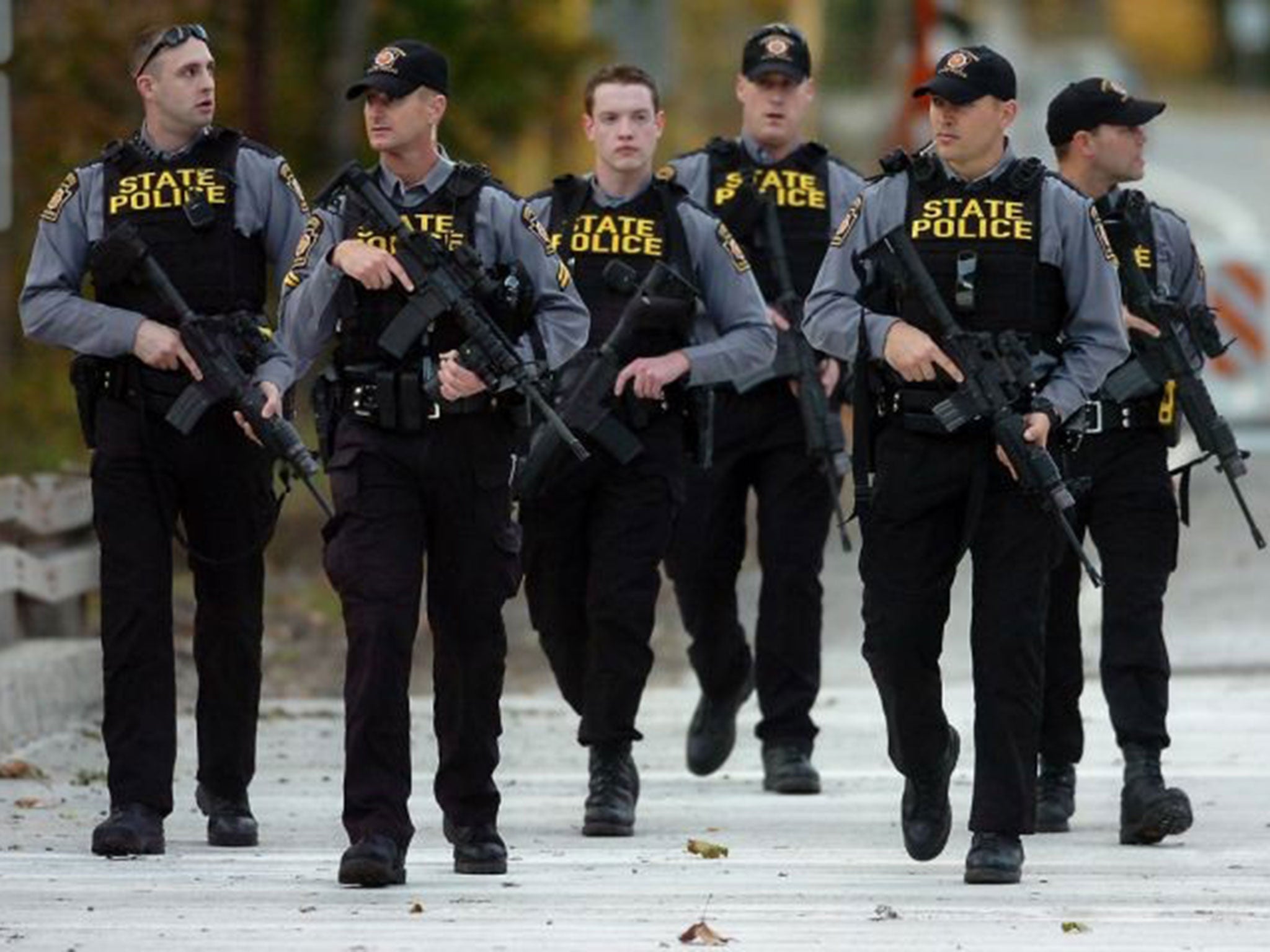 Pennsylvania State Police Troopers during the manhunt for Eric Frein (AP)