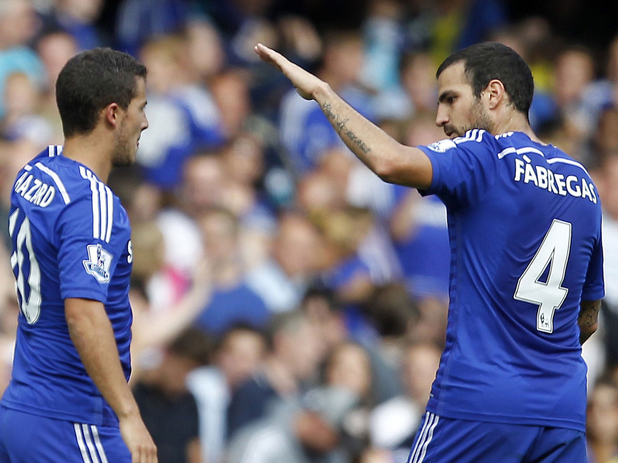 Eden Hazard and Cesc Fabregas