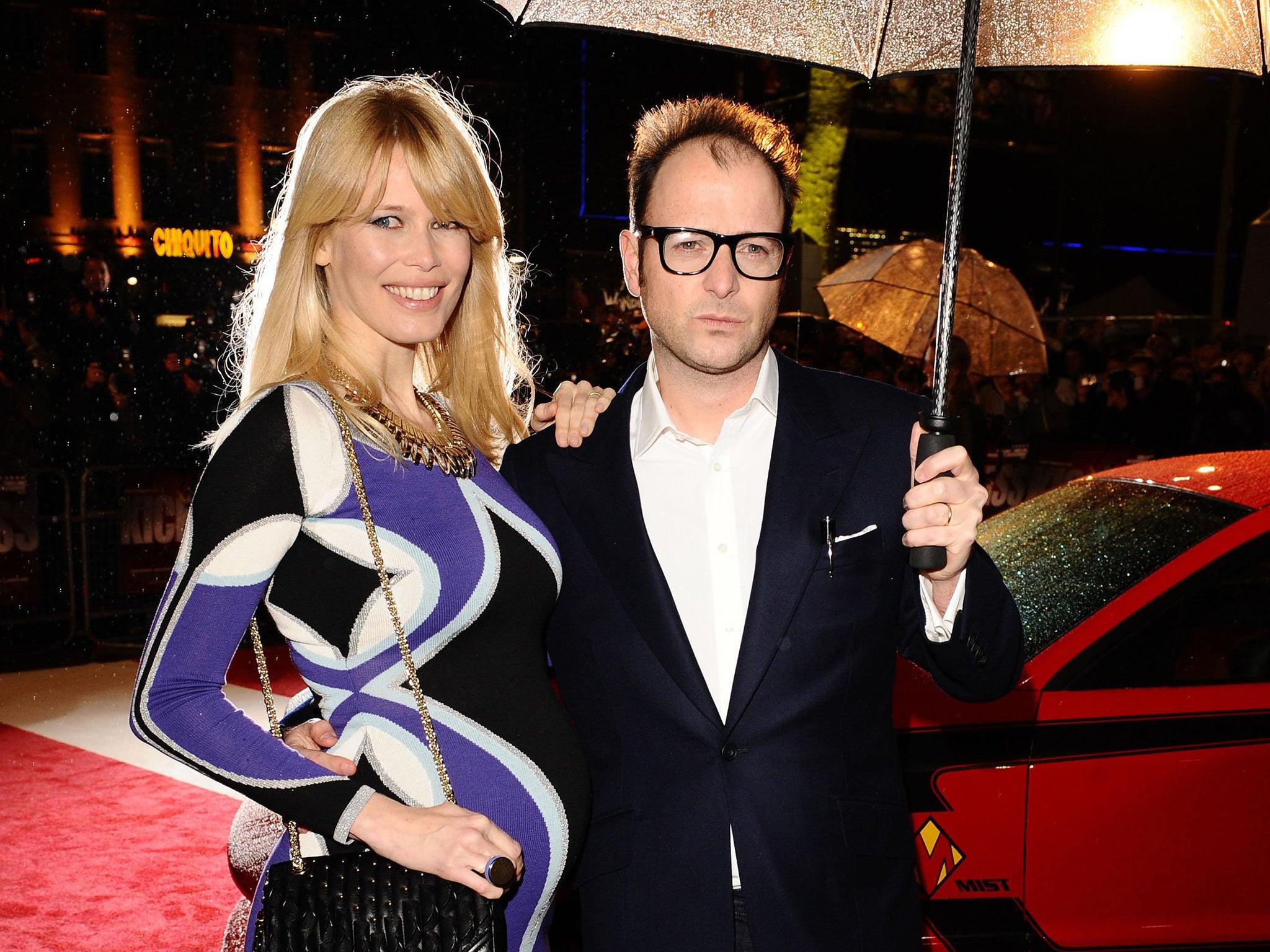 Claudia Schiffer and husband Matthew Vaughn at Chequers in 2010