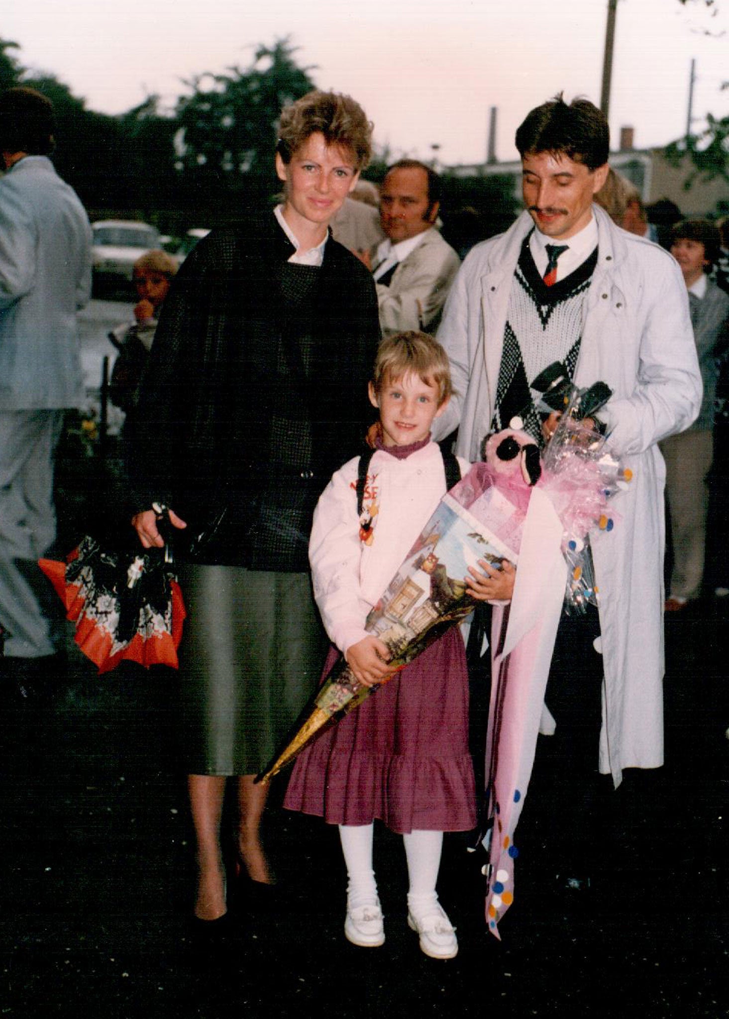 Father and daughter with Peggy's mother, Ingrid, in East Germany the year before their escape (Peggy Sptitzner)