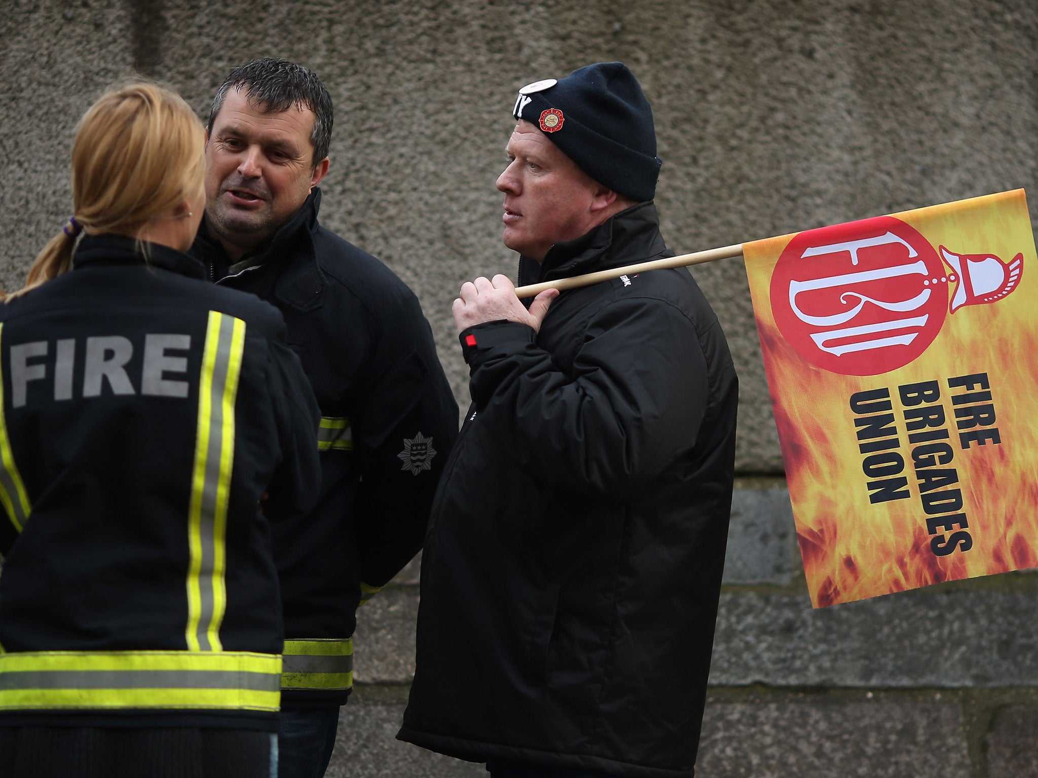 Members of the Fire Brigades Union (FBU) have gone on strike