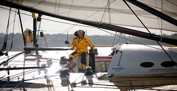 At 75, Sir Robin Knox-Johnston is the oldest competitor by age in the Route du Rhum, but age has yet to weary his enthusiasm and appetite for sailing across oceans