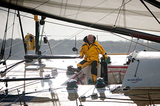 At 75, Sir Robin Knox-Johnston is the oldest competitor by age in the Route du Rhum, but age has yet to weary his enthusiasm and appetite for sailing across oceans